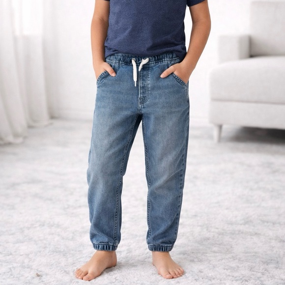 GAP Other - GAP Kids Boys Denim Jogger Jeans Size 8 Pull-On Elastic Waist Blue